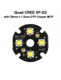 Quad Cree XP-G2 LED Emitter with 20mm DTP Copper MCPCB Parallel with Optics