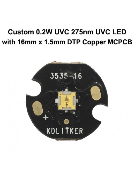 Custom 0.2W UVC 275nm Ultraviolet UVC LED Emitter (1 pc)