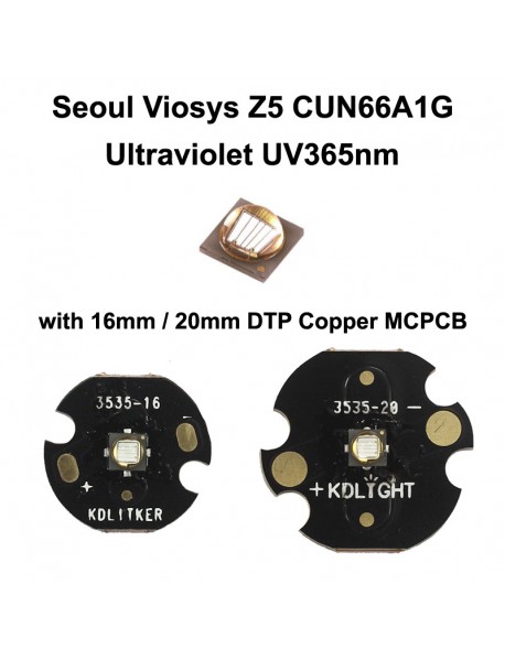 5W Seoul Viosys UV 365nm Z5 Series CUN66A1G Ultraviolet SMD UV 3535 LED