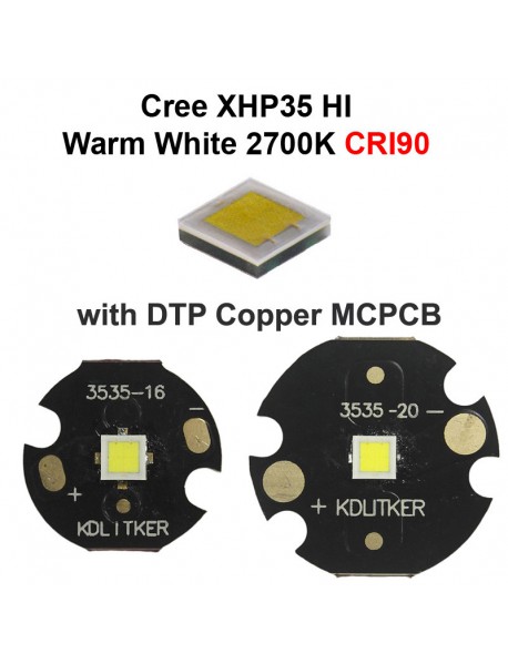 Cree XHP35 HI A4 27G Warm White 2700K CRI90 SMD 3535 LED