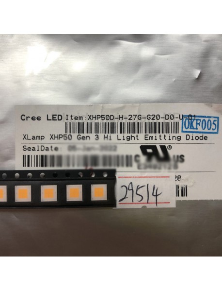 Cree XHP50.3 HI G2 27G Warm White 2700K CRI90 SMD 5050 LED