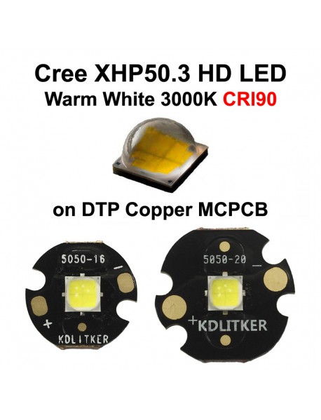 Cree XHP50.3 HD G4 30G Warm White 3000K CRI90 SMD 5050 LED