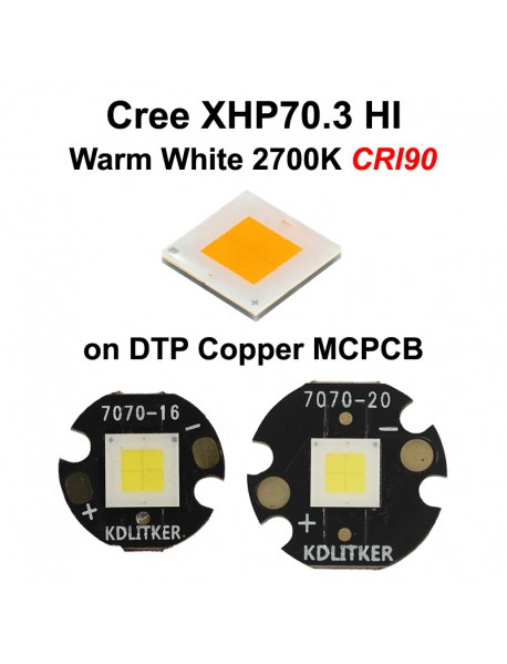 XHP70.3 HI K2 27G Warm White 2700K CRI90 SMD 7070 LED