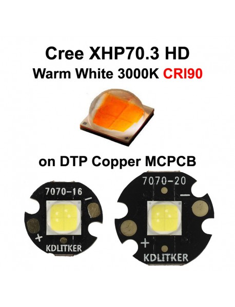 Cree XHP70.3 HD M2 30G Warm White 3000K CRI90 SMD 7070 LED