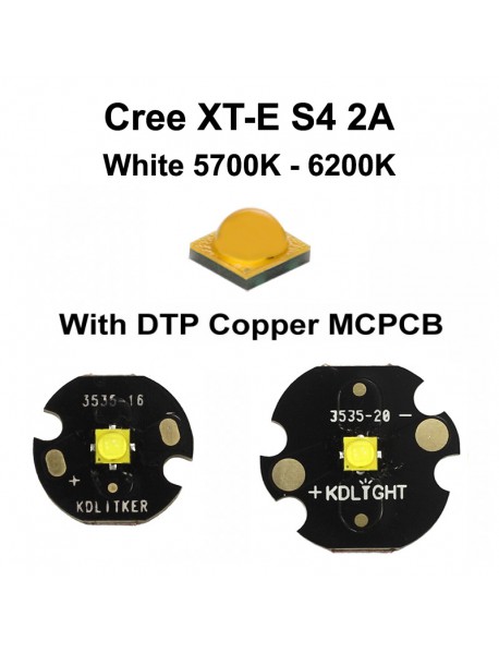New Cree XT-E S4 2A White 5700K - 6200K LED Emitter (1 pc)