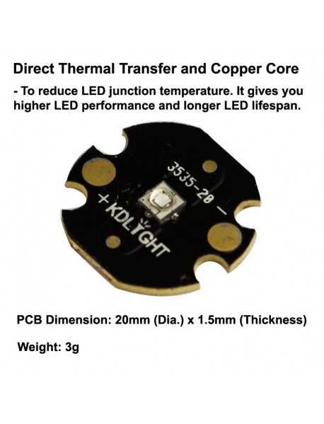 Luminus SST-10 UV 365nm Ultraviolet UV LED Emitter (1 pc)
