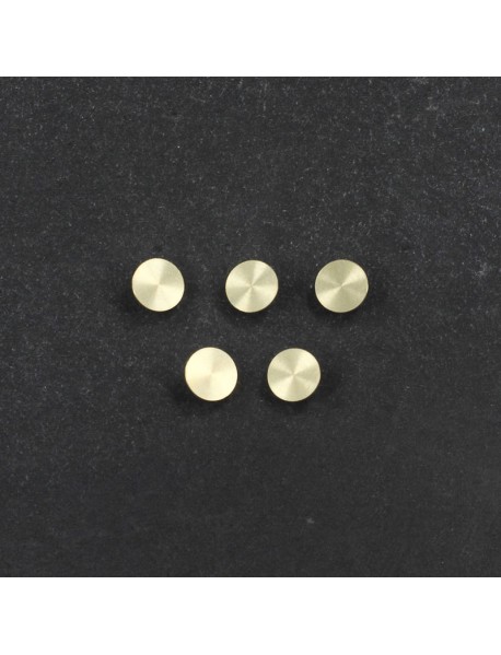 7mm (D) x 2.3mm (H) Brass Button (5 PCS)