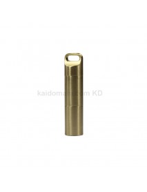 61mm(L) x 14mm(D) Outdoor EDC Waterproof Brass Multi-grid Pill Storage Case Seal Canister
