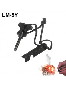 LM-5Y Outdoor Tool Survival Fire Starter - Black
