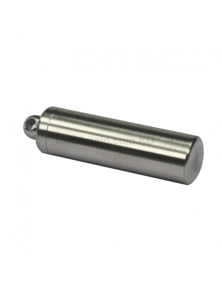 58mm (L) x 15mm (D) Stainless Steel Pill Storage Case