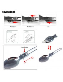 Outdoor Stainless Steel Fold Knife Fork Spoon (1 Set)