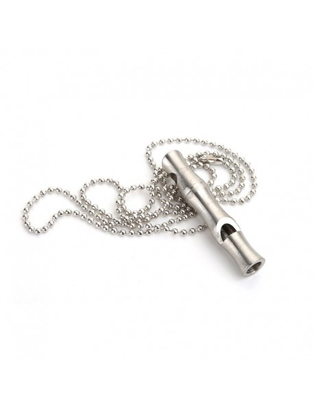 54mm (L) Stainless Steel Whistle Keychain EDC Emergency Tool
