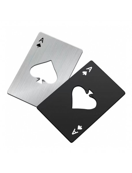 Stainless Steel Poker Card Bottle Opener 85mm (L) x 54mm (W)