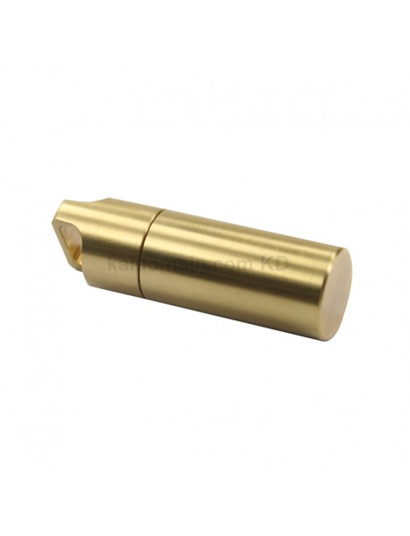 EDC Waterproof Brass Pill Storage Case Seal Canister