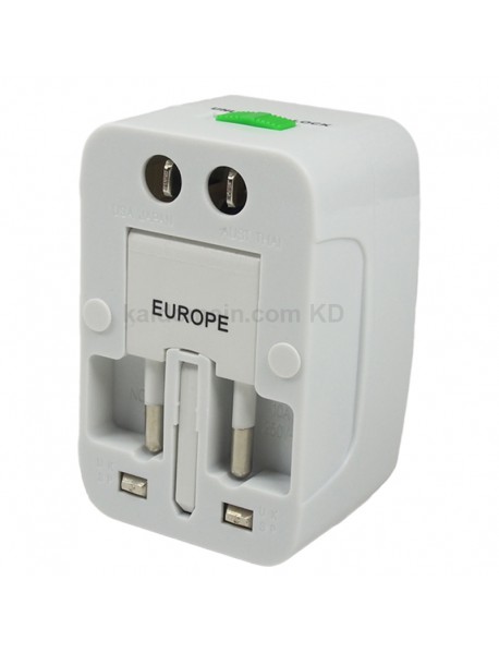 All-in-one Travel Universal Adapter EU/US/UK 10A 110V - 250V - White (1 pc)