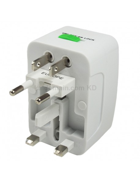 All-in-one Travel Universal Adapter EU/US/UK 10A 110V - 250V - White (1 pc)