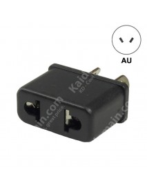 US/EU to AU Power Plug Adapter 6A 125V-250V - Black (2 pcs)