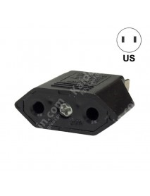 EU to US Power Plug Adapter - Black (2 pcs)