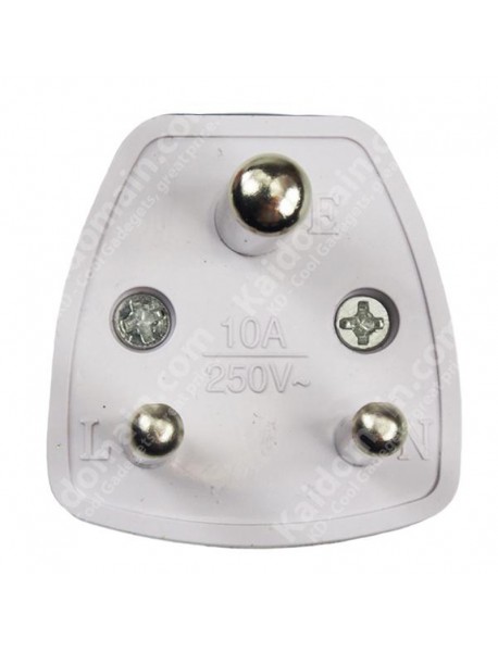 KAS Universal Travel AC Power Adapter Plug 10A AC 250V - White (1 pc)