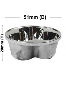 51mm (D) x 20mm (H) SMO Aluminum Reflector for 3 x Cree XM-L
