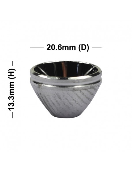 20.6mm(D) x 13.3mm(H) SMO / OP Aluminum Reflector for Cree XP-L HI