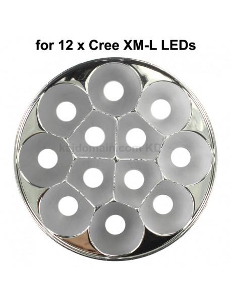 79.2mm (D) x 19.6mm (H) SMO Aluminum Reflector for 12 x Cree XM-L