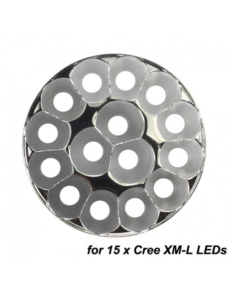 74mm (D) x 16.3mm (H) SMO Aluminum Reflector for 15 x Cree XM-L