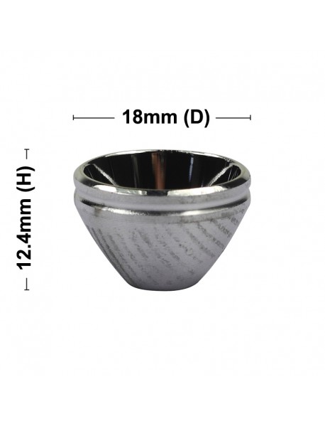 18mm (D) x 12.4mm (H) SMO Aluminum Reflector