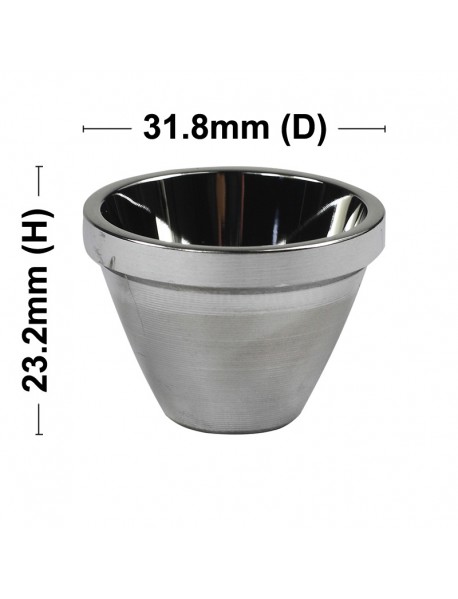 31.8mm (D) x 23.2mm (H) Aluminum Reflector