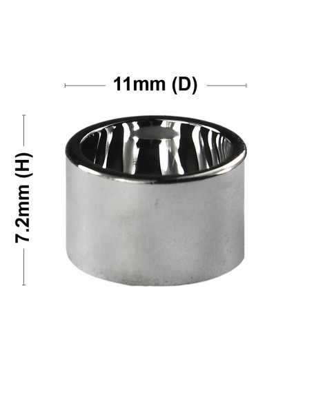 11mm (D) x 7.2mm (H) SMO Aluminum Reflector for Cree XP-E
