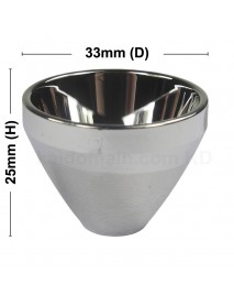 33mm (D) x 25mm (H) Aluminum Reflector for SFT40 LED