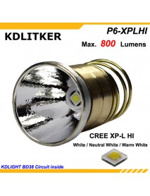 KDLITKER P6-XPLHI Cree XP-L HI 800 Lumens 3V - 9V LED P60 Drop-in Module