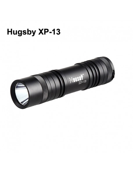 Hugsby XP-13 Cree XP-E R3 250 Lumens 1-Mode LED Flashlight - Black ( 3xAAA )