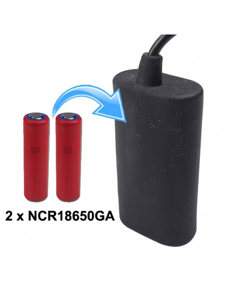 KBP-18650GA2S1P 7.4V 3500mAh 2 x NCR18650GA Rechargeable 18650 Li-ion Battery Pack with 10cm Cable