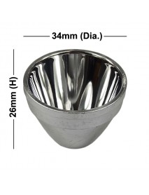 34mm(D) x 26mm(H) SMO Aluminum Reflector