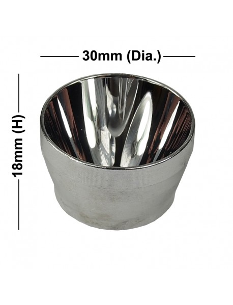 30mm (D) x 18mm (H) SMO Aluminum Reflector