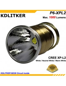 KDLITKER P6 Cree XP-L2 HD 1000 Lumens 3V - 9V P60 LED Drop-in Module (1 PC)