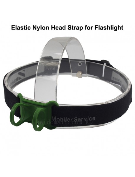 KHB1 Elastic Nylon Head Strap for Flashlight - Black (1 pc)