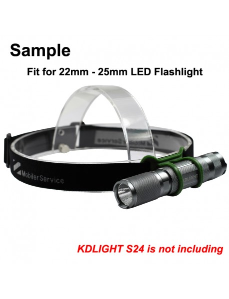 KHB1 Elastic Nylon Head Strap for Flashlight - Black (1 pc)