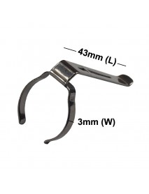 43mm (L) x 20mm (D) Stainless Steel Flashlight Pocket Clip