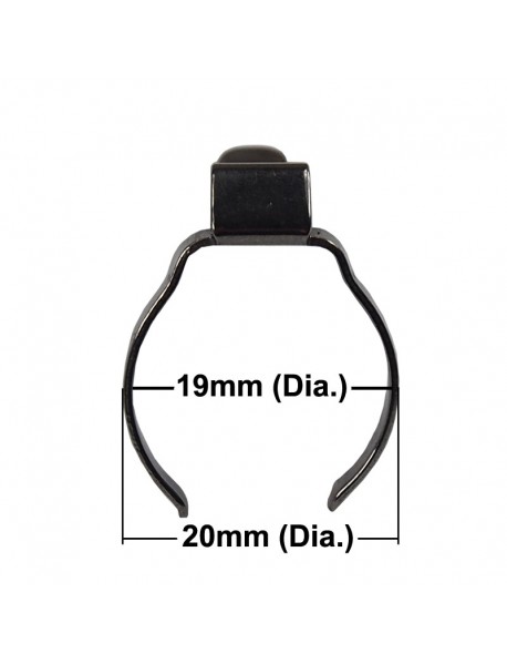 43mm (L) x 20mm (D) Stainless Steel Flashlight Pocket Clip