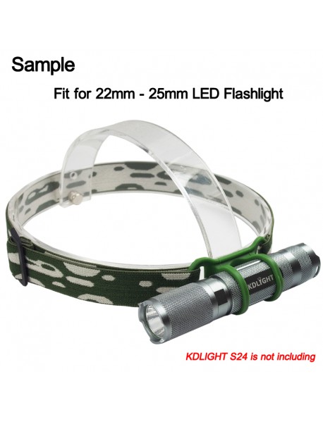 KHB3 Elastic Nylon Head Strap for Flashlight - Camouflage (1 pc)
