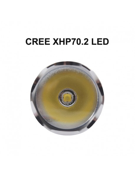 JKK36 Cree XHP70.2 LED 3800 Lumens 6-Mode USB Rechargeable LED Flashlight ( 3x18650 )
