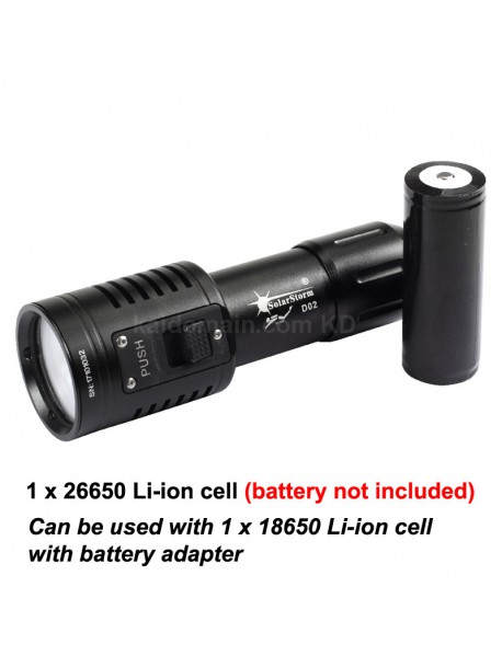 Solarstorm D02 CREE XP-G2 White and CREE XP-E2 Red 900 Lumens 6-Mode LED   Diving Video Flashlight