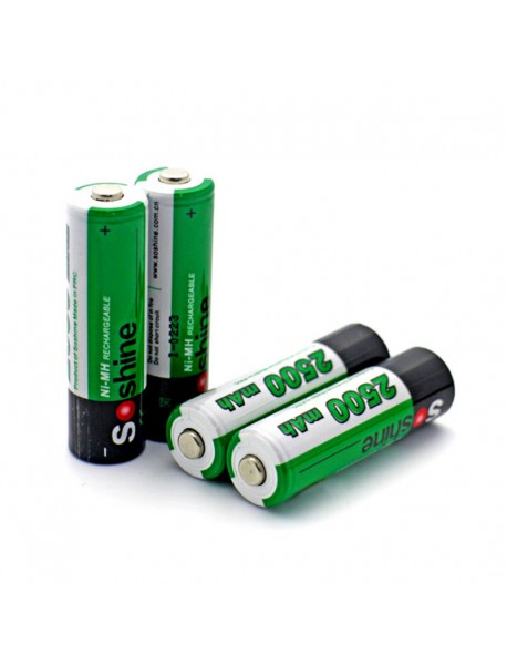 Soshine AA2500 1.2V 2500mAh Ni-MH Rechargeable AA/Mignon Battery (4 pcs)
