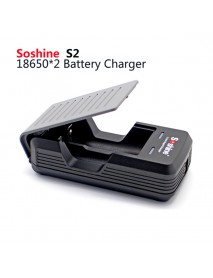 Soshine S2 Li-ion Battery Charger for 18650/17650--black
