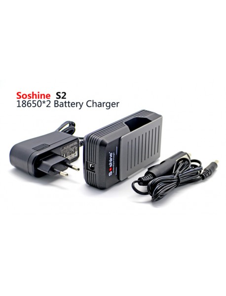 Soshine S2 Li-ion Battery Charger for 18650/17650--black