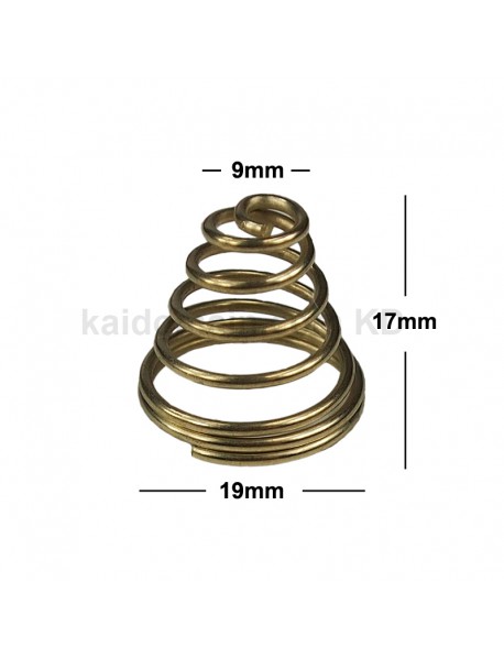 19mm (D) x 17mm (H) Gold Plated Spring (5 pcs)