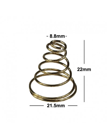 21.5mm (D) x 22mm (H) Gold Plated Spring