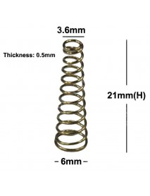 6mm (D) x 20mm (H) Gold Plated Spring (5 PCS)